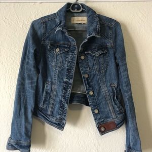 Pilcro and The Letterpress Cropped Denim Jacket